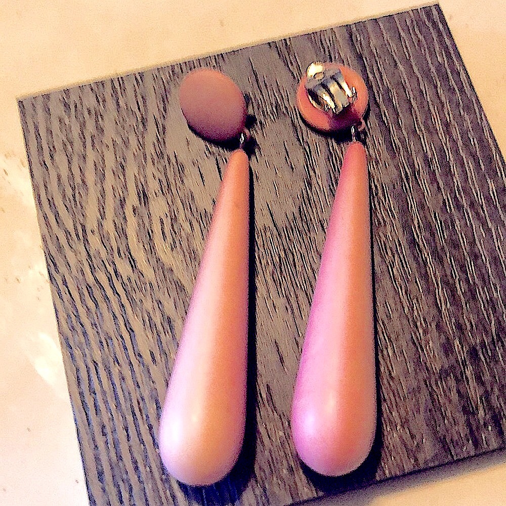 🌸🌸Vintage Retro Pink Clip on Drop Earrings! 💕